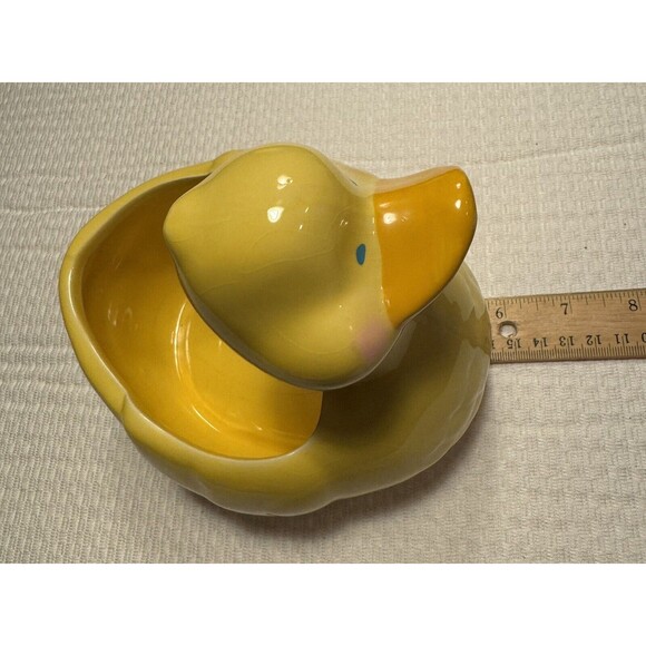 Wowser Ceramic Yellow Duckie Planter Vase 6 Inches - Picture 8 of 9